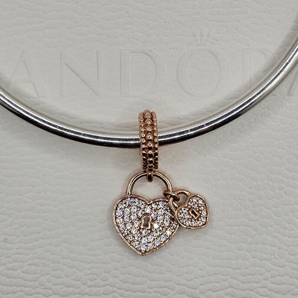 Authentic Pandora Rose Dangle Charm - Picture 2 of 5